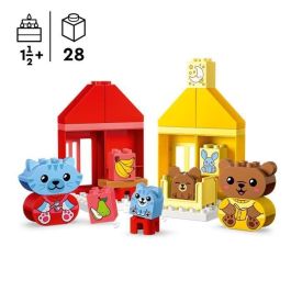 LEGO 10414 DUPLO My First: Mis Rituales Diarios - Hora de Comer y Dormir, Juguete Social con 4 Figuras de Animales