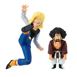 BANPRESTO Set 2 Figuras Match Makers Dragon Ball Z - Android 18 y Mr. Satan 11-8cm