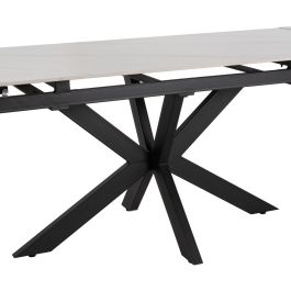 Mesa Extensible Blanco-Negro 170 X 90 X 76 cm