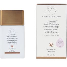 Drunk Elephant D-BRONZI ANTI-POLLUTION Sunshine Drops Suero Facial Bronceador 30 ml con Antioxidantes y Péptidos para Piel Luminosa