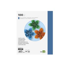 Cartulina Liderpapel A4 180 gr-M2 Azul Ultramar Paquete De 100 Hojas