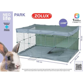 Zolux Neo park Recinto Modular para Pequeños Animales y Conejos, 140x105x70 cm, 1.84 m²