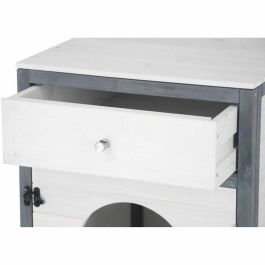 Kerbl KER4018653963708 Caja de arena para gatos IDA, 58 x 45 x 60 cm, Blanco/azul