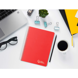 Liderpapel Cuaderno Espiral A5 Micro Witty Tapa Dura 120 Hojas 90gr Rayas Horizontales 8mm Colores Surtidos