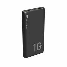 Silicon Power QP15 Powerbank 10000mAh QC PD Negro, Carga Rápida para Móviles con Puertos USB-A y USB-C