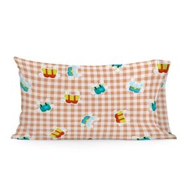 Funda de almohada HappyFriday Mr Fox Piggys Vichy Multicolor 50 x 75 cm