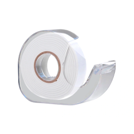 Q-connect Cinta Adhesiva Doble Cara Transparente 10 mt x 12 mm en Portarrollos