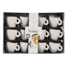 Taza Porcelana Baja 90 Ml Vessia 8X5CM (48 Unidades) Taza Porcelana Baja 90 Ml Vessia 8X5CM (48 Unidades)