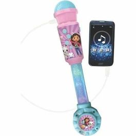 Lexibook LEX3380743105499 Micrófono Gabby y la Casa Mágica con tubo de luz, altavoz (entrada auxiliar), melodías y efectos de sonido Lexibook LEX3380743105499 Micrófono Gabby y la Casa Mágica con tubo de luz, altavoz (entrada auxiliar), melodías y efectos de sonido