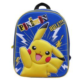 CYP BRANDS Mochila 3D Pikachu Pokémon 30cm Infantil Escolar Guardería