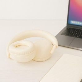 Grundig Auricular Diadema ANC con Cancelación de Ruido, Color Crema