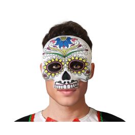 Máscara Calavera Blanca Telaraña Detalles Rojos Estilo Muerte Mexicana Halloween Precio: 1.49999949. SKU: B1A3NN7EVV