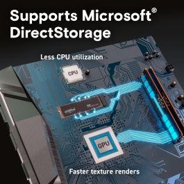 Crucial T500 M.2 2TB NVMe PCIe 4.0 x4 SSD - 7400 MB/s Lectura, 7000 MB/s Escritura para PC/Portátil