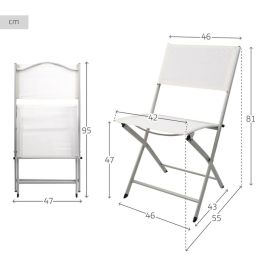 Silla Plegable Aktive Blanco 46 x 81 x 55 cm (4 Unidades) Silla Plegable Aktive Blanco 46 x 81 x 55 cm (4 Unidades)