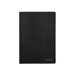 Liderpapel Libreta tapa negra A4 80 hojas 60gr cuadro 5mm con doble margen