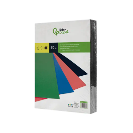 Liderpapel Tapa Encuadernacion Carton A3 Negra 1mm Paquete 50 Unidades
