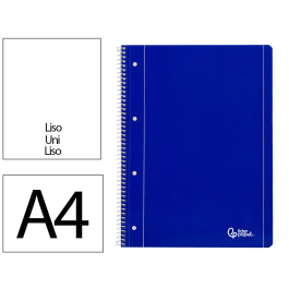 Liderpapel Cuaderno Espiral A4 Micro Serie Azul Tapa Blanda 80 Hojas Liso con Margen 4 Taladros Azul 80gr Precio: 14.49999991. SKU: B187RGXL9S