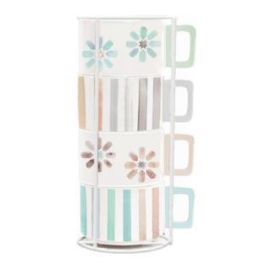 DKD Home Decor Tabla Aperitivo Urban Set de 3, Bambú y Gres, Apta Lavavajillas, Multicolor Natural Blanco, 11.8x1.5x21.5 cm