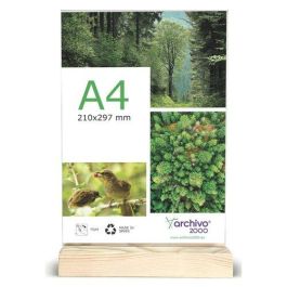 Archivo 2000 Expositor Sobremesa Metacrilato 100% Reciclado con Base Madera DIN A4 Transparente 40x210x330 mm Precio: 13.50000025. SKU: B144EMTWWX