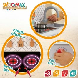 Woomax Cocina Eléctrica de Madera 59,5x30x94,5 cm Juguete Infantil a Partir de 3 Años