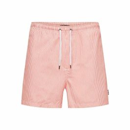 Bañador Hombre Only & Sons Onsted Stripe Seersucker Rosa 28