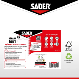 Sader Cinta Adhesiva Extra Fuerte AAAVH55062 20 m x 50 mm, Negro, Interior y Exterior para Todas las Superficies