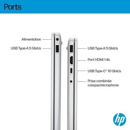 HP Omnibook 3 14-ha0015nf HP14HA0015NF - Portátil 14" FHD IPS - Ryzen AI 5 340 - 16 GB RAM - 512 GB SSD - Windows 11 AZERTY