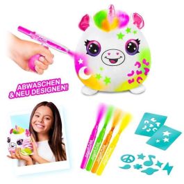 Canal Toys CTAIR022 Kit de Personalización: Barril de Peluche Neon Squish con Aerógrafo, Puntas de Fieltro y Plantillas