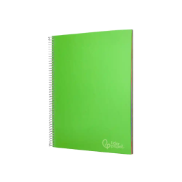 Liderpapel Cuaderno espiral Micro Jolly A4, 140 hojas, cuadro 5mm, 75gr, verde, espiral, tapa forrada