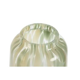 Jarron Moderno DKD Home Decor Verde Crema 12.5 x 30 x 12.5 cm