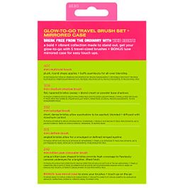 Real Techniques Vivid Escape Glow-To-Go Set de Brochas de Maquillaje Mini 5 Piezas con Estuche y Espejo, Veganas Real Techniques Vivid Escape Glow-To-Go Set de Brochas de Maquillaje Mini 5 Piezas con Estuche y Espejo, Veganas