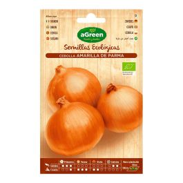 Agreen Sobre con semillas eco de cebolla amarilla parma, bulbo globoso, piel cobriza, excelente conservación