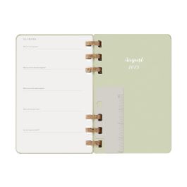 Moleskine Agenda 12M 2026 Espiral Académica L (13x21 cm) Kiwi Tapa Dura DHSPK5212AMWH3Y26