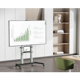 Equip Soporte de Suelo con Ruedas VESA para TV 60-100" hasta 100 kg, Ajuste Altura e Inclinación, Negro