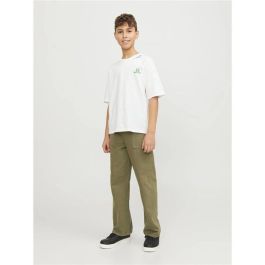 Camiseta de Manga Corta Infantil Jack & Jones Jorcole Back Print Tee Ss Blanco