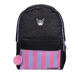 Kuromi Mochila Escolar Americana Adaptable a Carro, Espaldera Acolchada, con Pom-Pom, 42x31x13.5 cm, para +7 años Precio: 28.49999999. SKU: B128KWWLPE