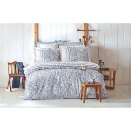Aucune ASI8683342464154 Juego de cama - 1 funda nórdica 220x240 cm + 2 fundas de almohada 60x60 cm - 100% algodón reforzado - Azul Precio: 61.49999966. SKU: B1B9526NZZ