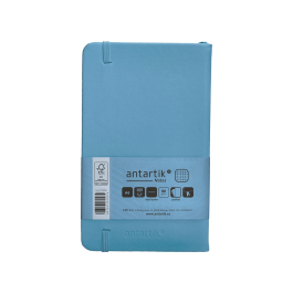 Antartik Cuaderno A6 Tapa Dura Hojas Cuadriculadas Azul Claro 100 Hojas 80gr FSC