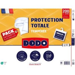 Paquete de protección: edredón 220x240 cm + funda de almohada + 1 protector de almohada - hecho en Francia Paquete de protección: edredón 220x240 cm + funda de almohada + 1 protector de almohada - hecho en Francia