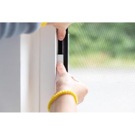 Schellenberg 70474 Mosquitera Easy Open 130 x 150 cm Antracita Poliéster Instalación sin Taladro