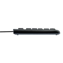 Logitech K120 Teclado USB con cable, duradero y resistente a la limpieza, ideal para empresas, educación y uso intensivo. Caracteres visibles.