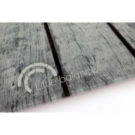 Little Balance Báscula electrónica Ponton 180 kg / 100 g Marrón - Diseño extraplano cristal templado 300x300mm, Pantalla LCD, Decoración única