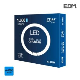 Tubo circular led g10q 15w 1500lm 6400k luz fria (eq. 99w) ø21,5cm edm