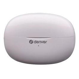 Denver TWE-49ENC Auriculares Bluetooth Inalámbricos Blancos con Estuche de Carga y Cancelación de Ruido