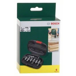 Bosch Caja 6 Cortadores 6mm Fresas Carburo Vástago 6mm