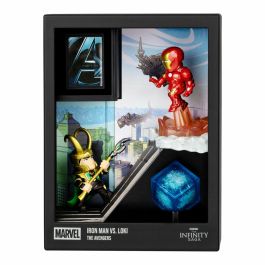 Fandrop Figura Iron Man vs Loki Vitrina con escena de culto + mini póster 18 cm FAN0630996920701