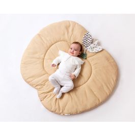 KioKids Mantita de Actividades de Algodón en Forma de Manzana para Bebé +2 Meses con Mordedor de Silicona y Sonajero