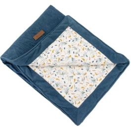 Manta de doble cara - DOMIVA - AU FIL DE L'EAU - 75 x 100 cm - Indigo Precio: 35.58999983. SKU: B14F8ZDDQL