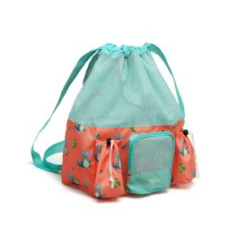 KioKids Bolso Mochila Playa Happy Summer Naranja Cocodrilos 10L Poliéster Transpirable Anti-Arena Ligera Bebés +0 Meses con 3 Bolsillos