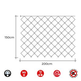Edm Cortina de luces LED red easy-connect 2x1,5m 90 LEDs blanco frío 30V IP44 interior-exterior